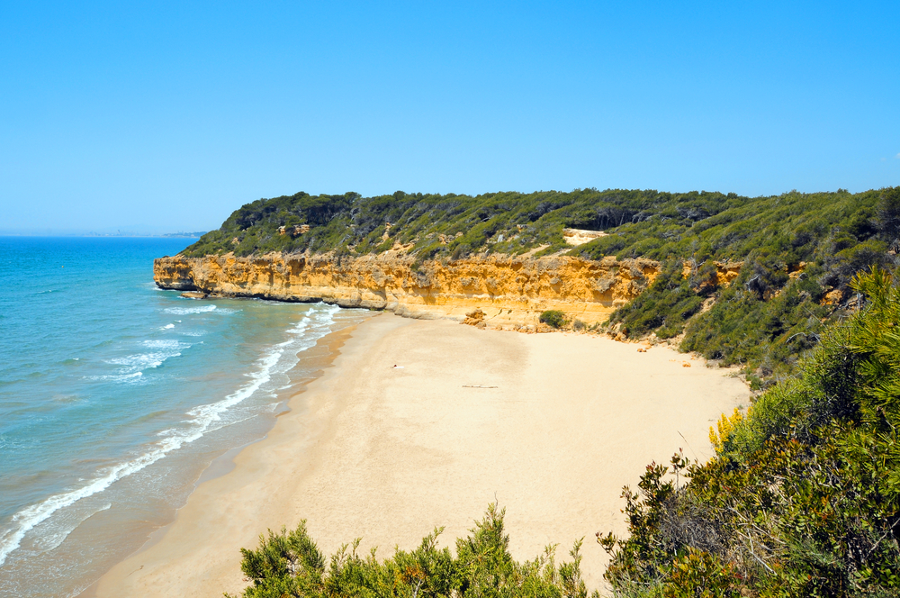 Cala Fonda zatoka niedaleko Tarragony Costa Dorada