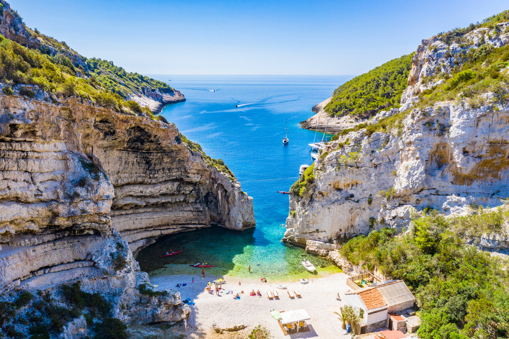 Plaża Stiniva wyspa Vis